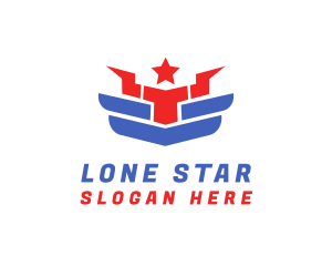 Star Horn Wings logo design