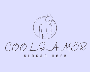 Female Naked Goddess logo design