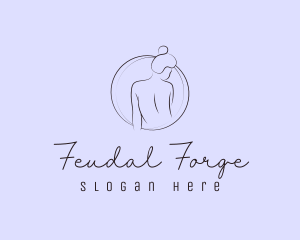 Female Naked Goddess logo design