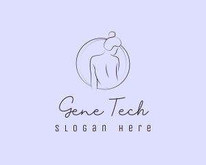 Female Naked Goddess logo design