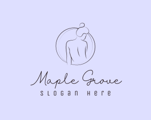 Female Naked Goddess logo design