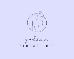 Female Naked Goddess logo design