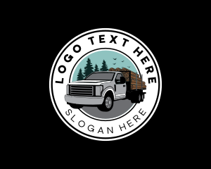 Lumberjack - Forest Log Truck logo design