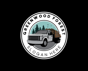 Forest Log Truck logo design