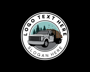 Tree - Forest Log Truck logo design