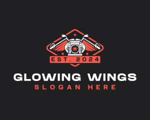 Motorcycle Racing Wings logo design