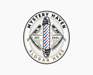 Barber Razor Hairstylist Logo