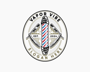 Barber Razor Hairstylist Logo