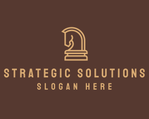 Strategy - Knight Chess Strategy logo design