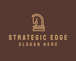 Strategy - Knight Chess Strategy logo design
