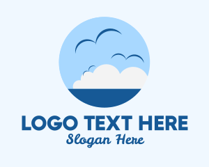 Cloud - Ocean Seagulls View logo design