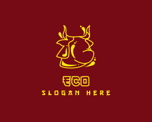Gold - Imperial Warrior Ox logo design