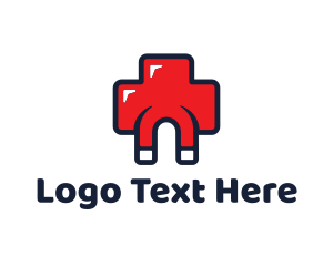 Help - Red Cross Medical Medicine Magnet logo design