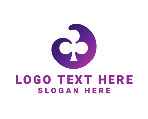 Negative Space - Violet Clubs Badge logo design