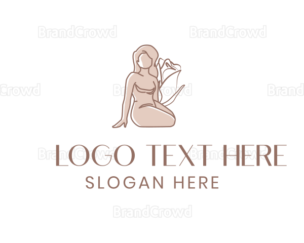 Floral Nude Woman Spa Logo
