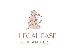 Plastic Surgeon - Floral Nude Woman Spa logo design