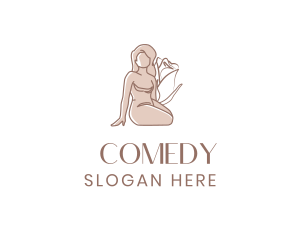 Plastic Surgeon - Floral Nude Woman Spa logo design