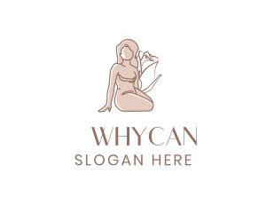 Aesthetician - Floral Nude Woman Spa logo design