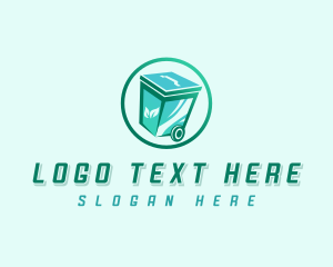 Recycling Bin - Biodegradable Trash Bin logo design