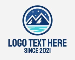 Mountaineering - Night Mountain Emblem logo design