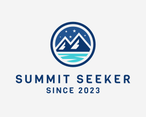 Mountaineer - Night Mountain Adventure logo design