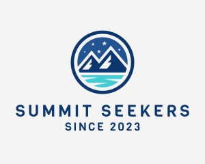 Mountaineering - Night Mountain Adventure logo design