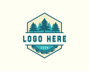  Lumber Saw Tree Logo