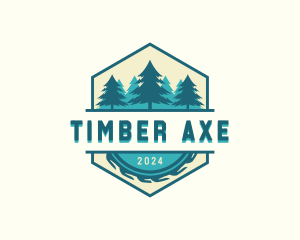  Lumber Saw Tree logo design