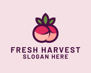 Fruit - Cherry Butt Fruit logo design