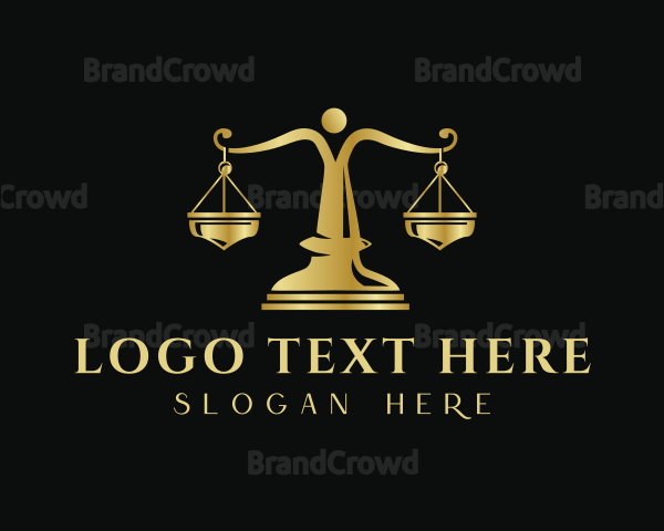 Golden Law Firm Justice Logo