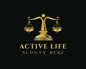 Legal Advice - Golden Law Firm Justice logo design