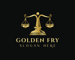 Golden Law Firm Justice logo design