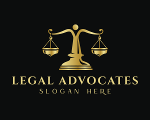 Golden Law Firm Justice logo design