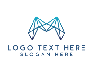 Plexus - Modern Connectivity Letter M logo design
