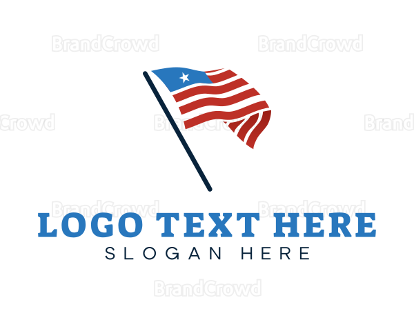 America Country Flag Logo
