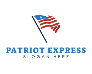 America - America Country Flag logo design