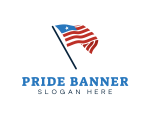 Flag - America Country Flag logo design