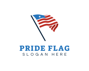 Flag - America Country Flag logo design