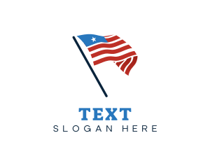 America Country Flag logo design