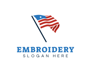 America Country Flag logo design