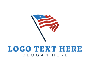 America Country Flag Logo