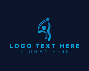 People - Star Human Wish logo design