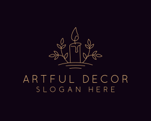 Wax Candle Decor logo design