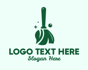 Hygiene - Natural Green Broom logo design