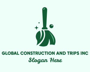 Housekeeper - Natural Green Broom logo design