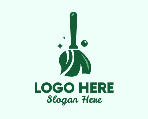 Eco Friendly - Natural Green Broom logo design