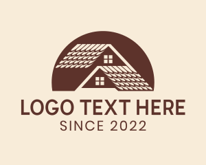 Roof House Construction logo design