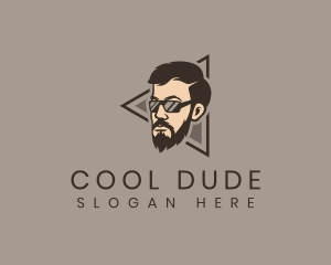 Dude - Hipster Man Sunglasses logo design