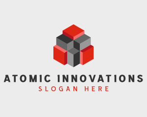 3d Technology Cube logo design