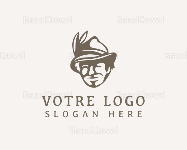 Fedora Hat Man Logo